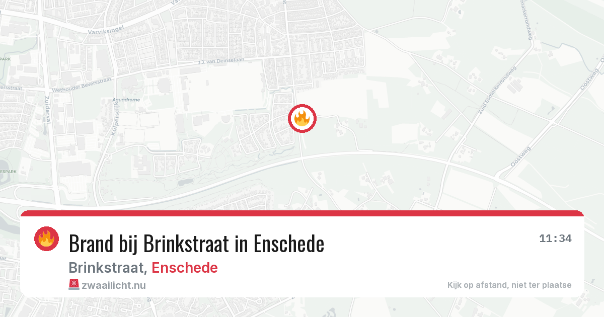 Brand bij Brinkstraat in Enschede — 15 mei 2026