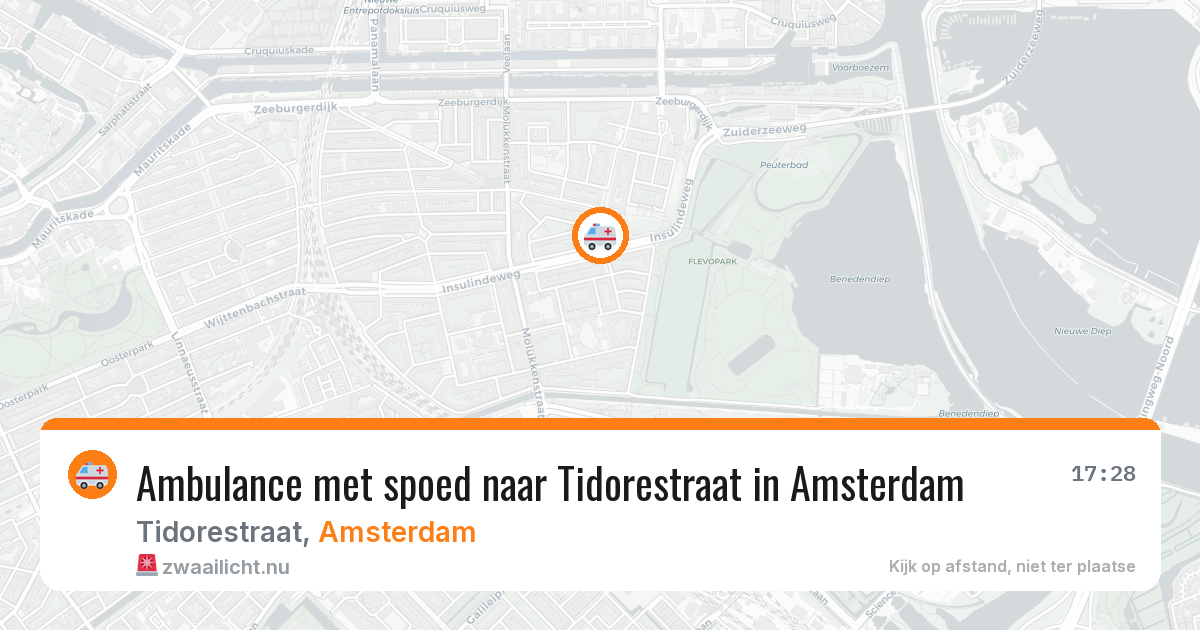 Ambulance met spoed naar Tidorestraat in Amsterdam — 8 apr 2026