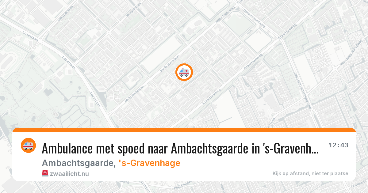 Ambulance met spoed naar Ambachtsgaarde in 's-Gravenhage — 23 mrt 2026