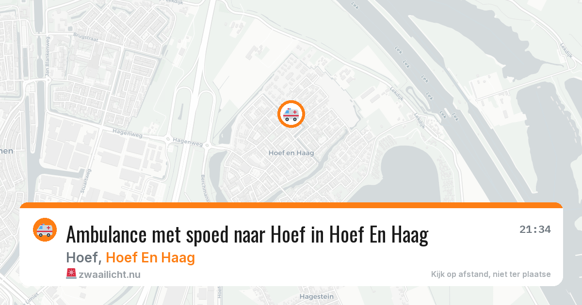 Ambulance met spoed naar Hoef in Hoef En Haag — 13 jul 2026