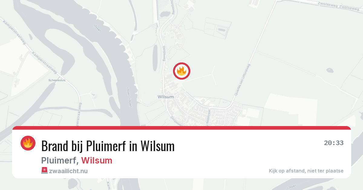 Brand bij Pluimerf in Wilsum — 30 mrt 2026