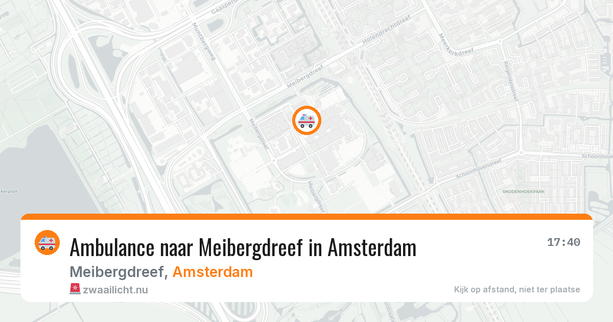 Ambulance naar Meibergdreef in Amsterdam — 26 jul 2026