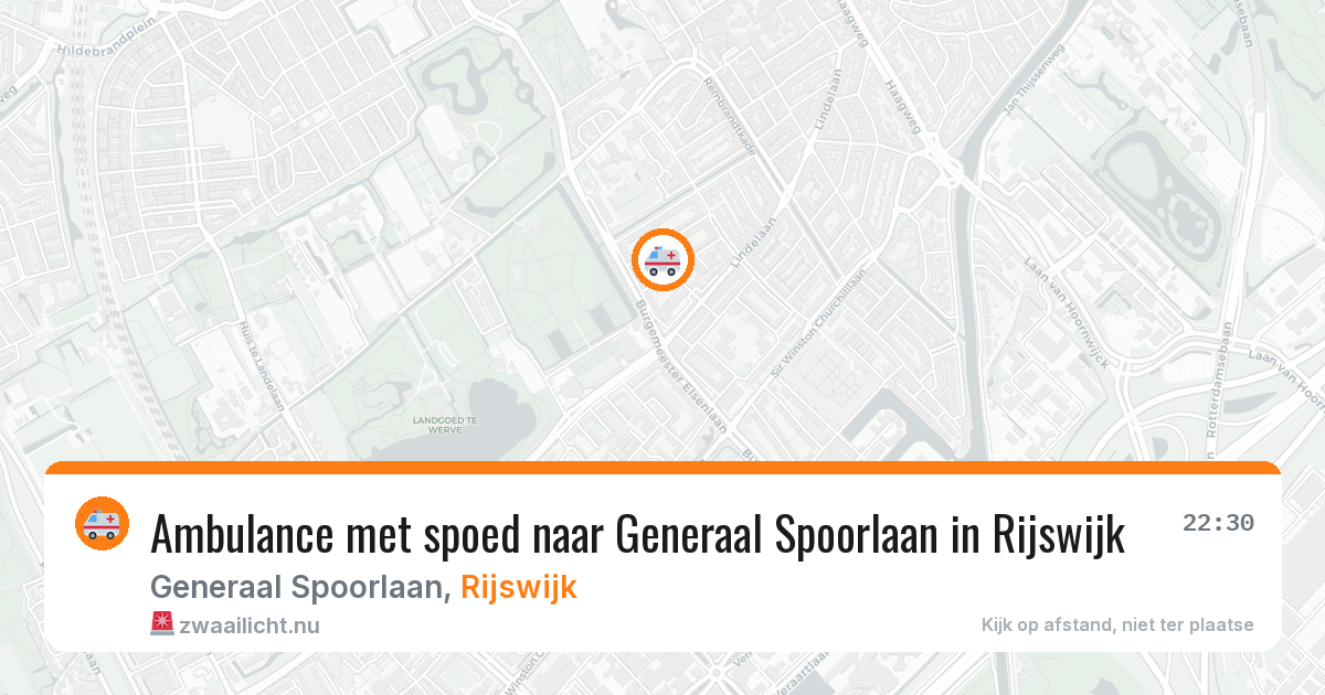 Ambulance met spoed naar Generaal Spoorlaan in Rijswijk — 30 mrt 2026