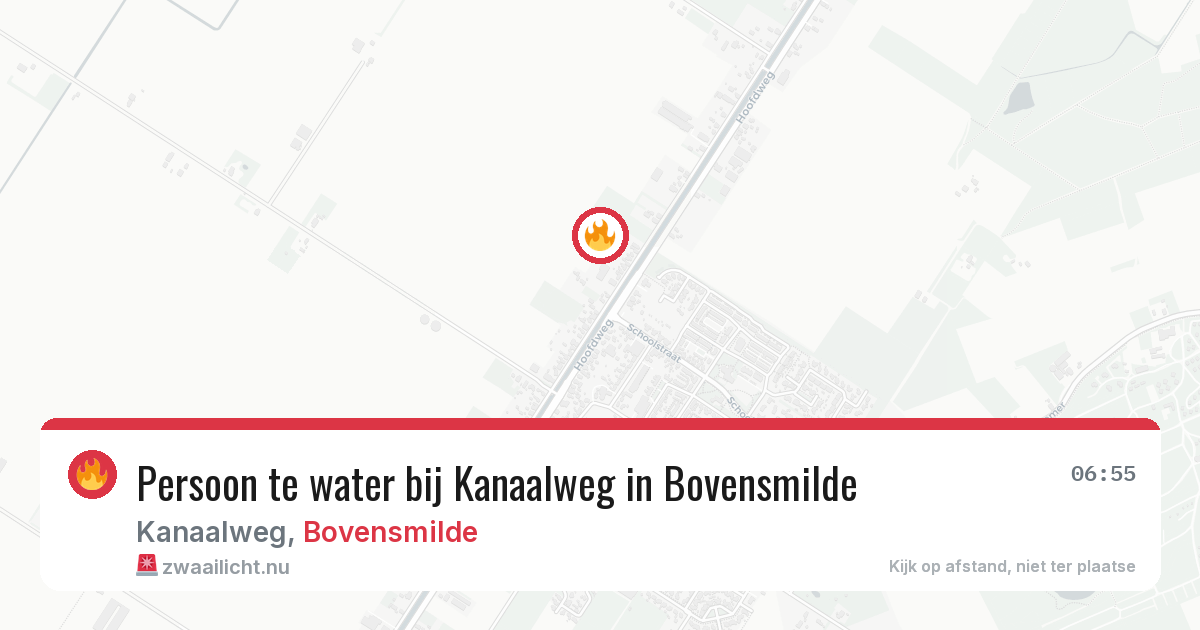 Persoon te water bij Kanaalweg in Bovensmilde — 2 jun 2026