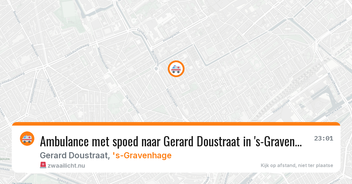 Ambulance met spoed naar Gerard Doustraat in 's-Gravenhage — 18 jul 2026