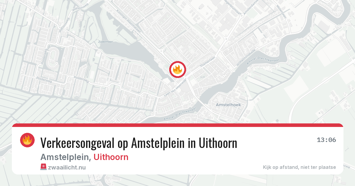 Verkeersongeval op Amstelplein in Uithoorn — 29 mrt 2026