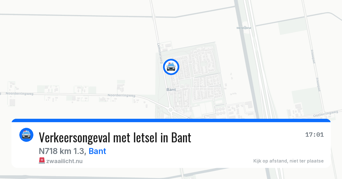 Verkeersongeval met letsel in Bant — 24 mei 2026