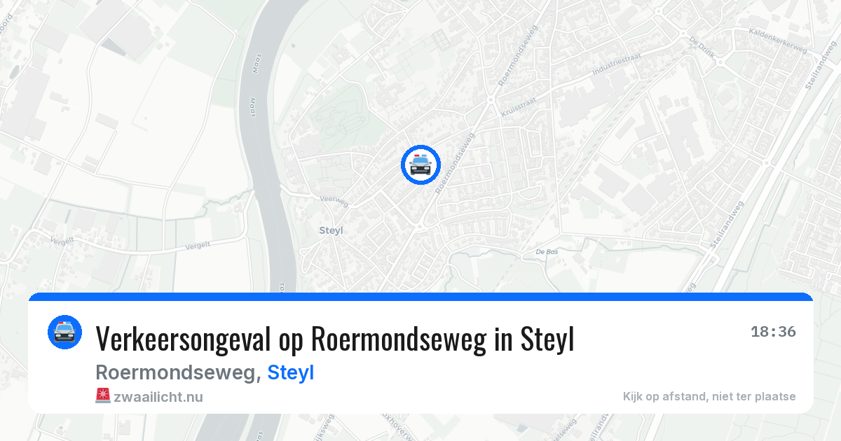 Verkeersongeval op Roermondseweg in Steyl — 17 apr 2026