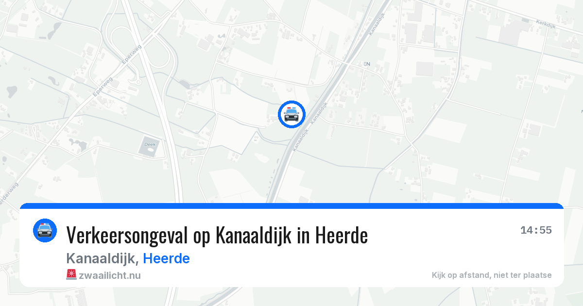 Verkeersongeval op Kanaaldijk in Heerde — 14 mrt 2026