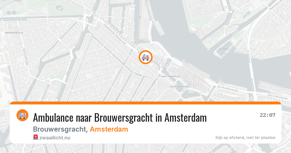 Ambulance naar Brouwersgracht in Amsterdam — 10 jul 2026