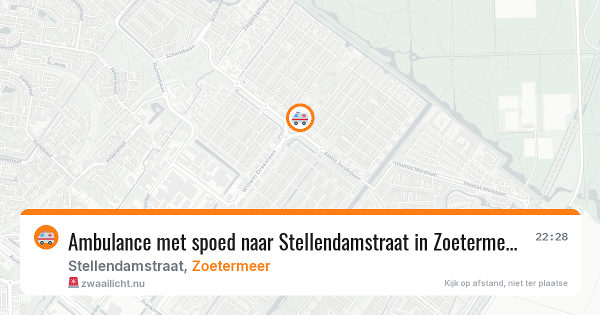 Ambulance met spoed naar Stellendamstraat in Zoetermeer — 17 jul 2026