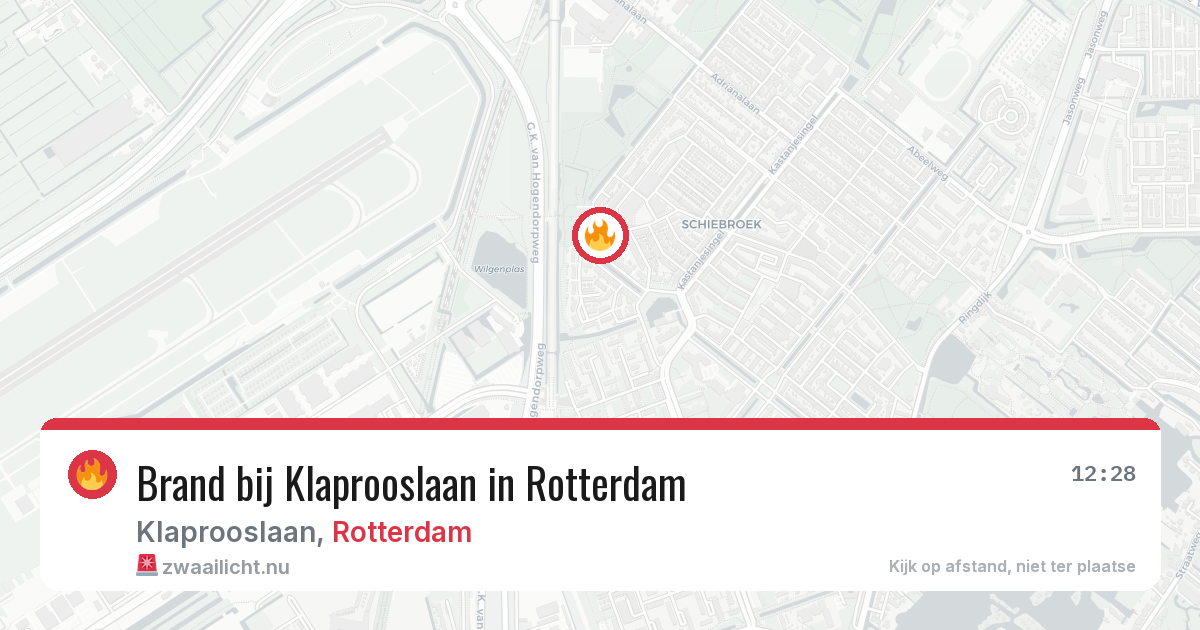 Brand bij Klaprooslaan in Rotterdam — 21 mrt 2026