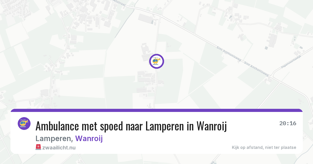 Ambulance met spoed naar Lamperen in Wanroij — 6 mei 2026