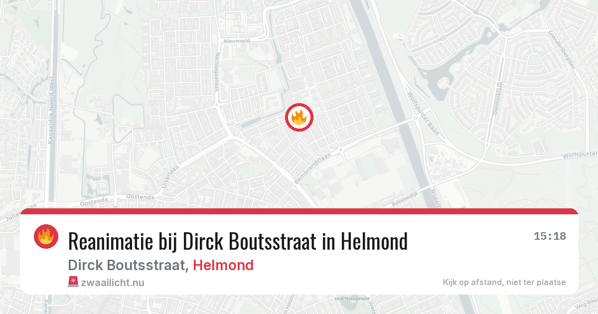Reanimatie bij Dirck Boutsstraat in Helmond — 19 mrt 2026