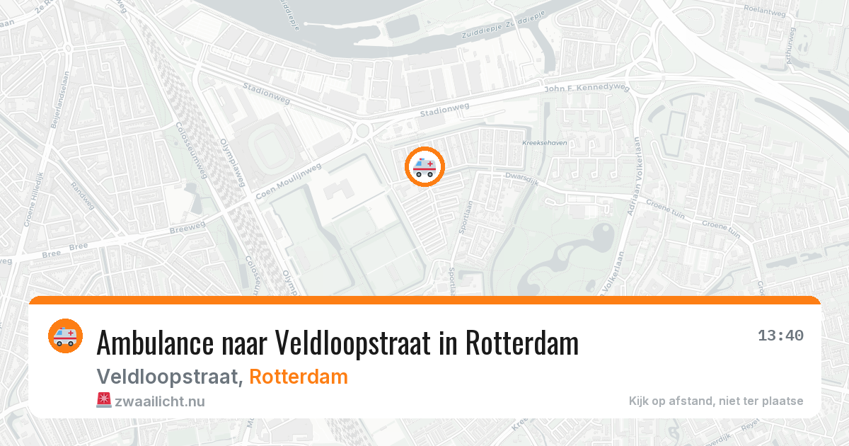 Ambulance naar Veldloopstraat in Rotterdam — 9 apr 2026