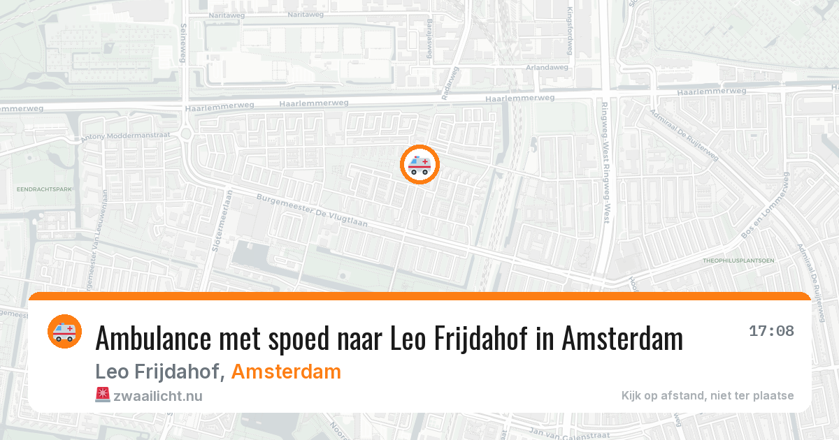 Ambulance met spoed naar Leo Frijdahof in Amsterdam — 23 mrt 2026