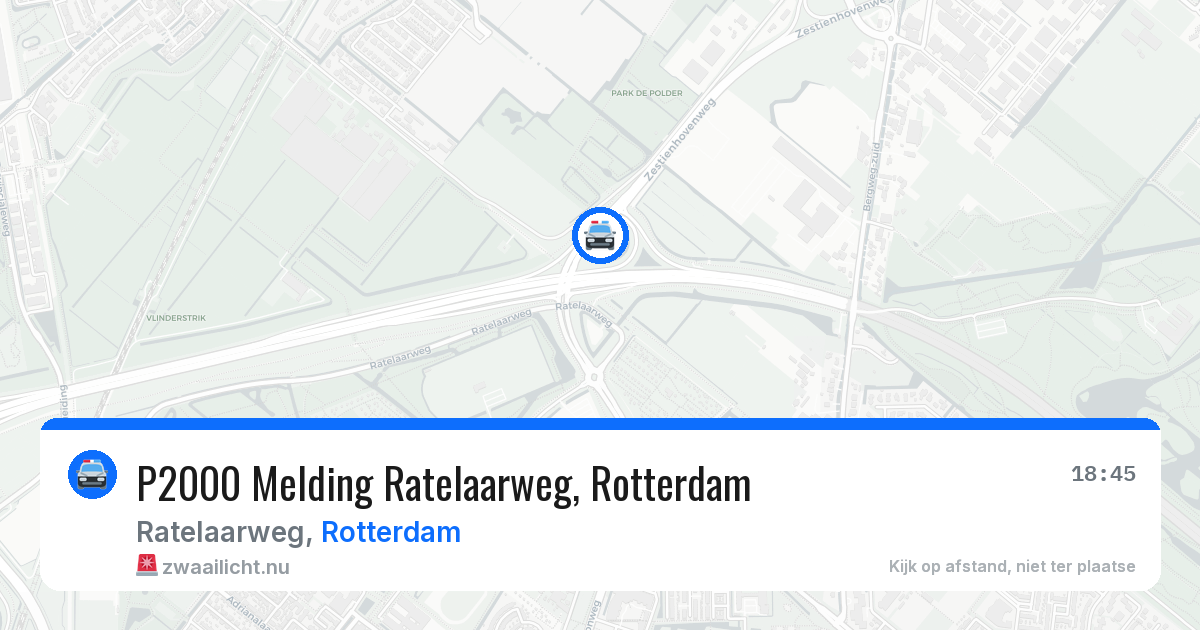 P2000 Melding Ratelaarweg, Rotterdam — 17 jul 2026