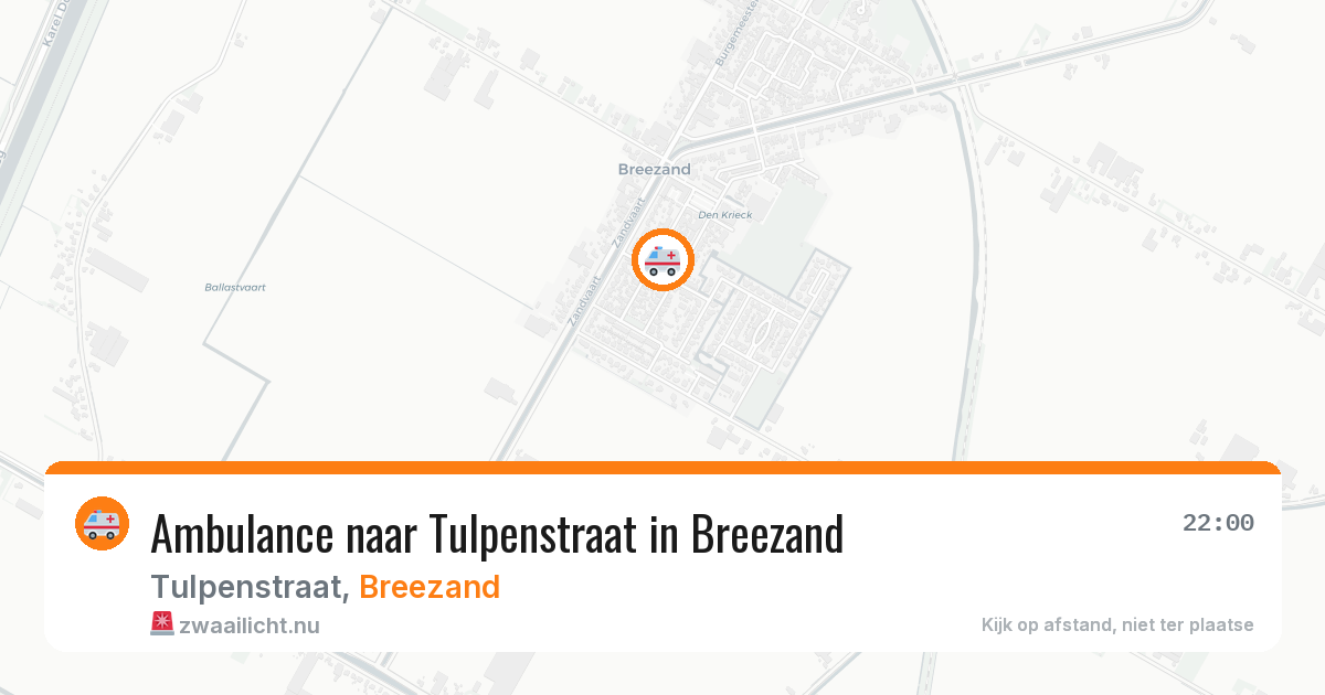 Ambulance naar Tulpenstraat in Breezand — 10 mei 2026