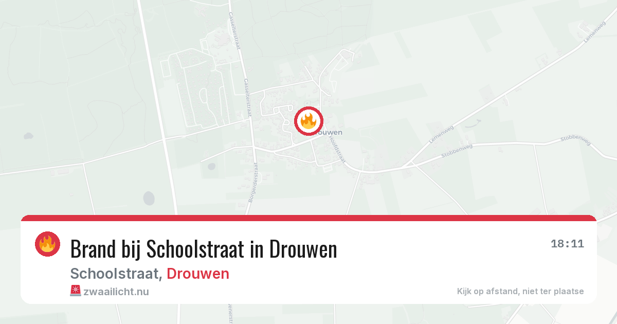 Brand bij Schoolstraat in Drouwen — 29 mei 2026