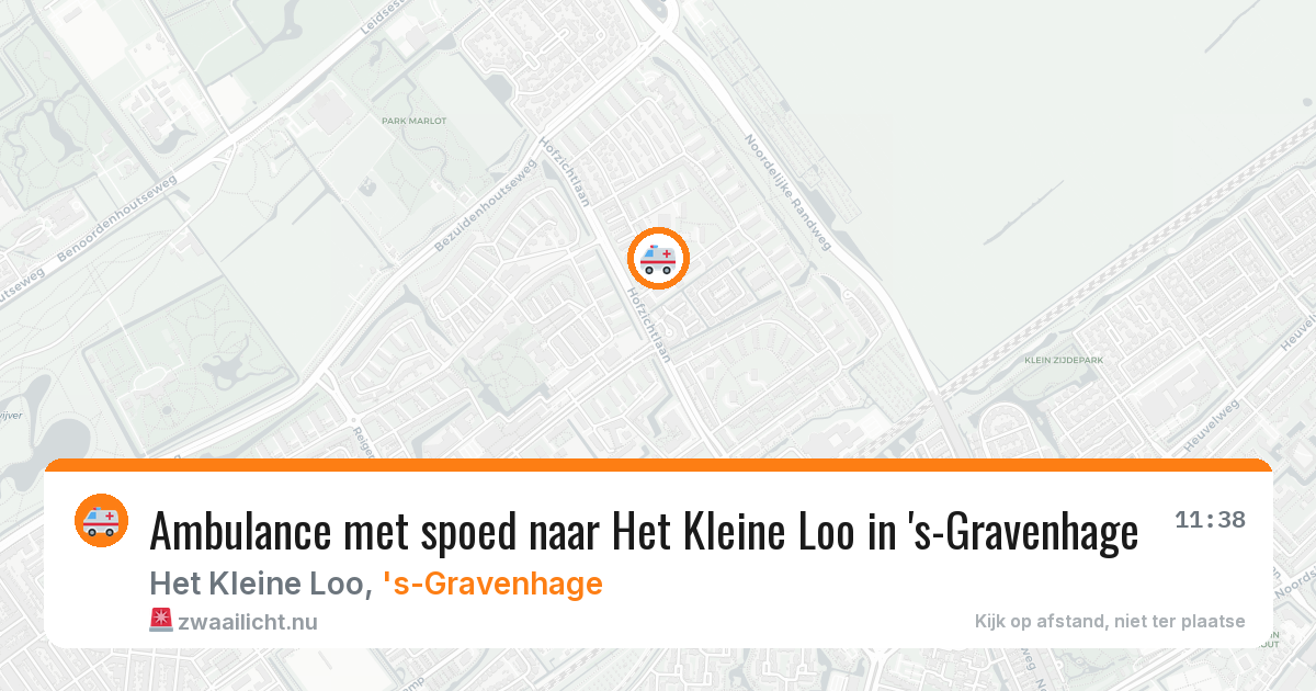 Ambulance met spoed naar Het Kleine Loo in 's-Gravenhage — 25 jul 2026