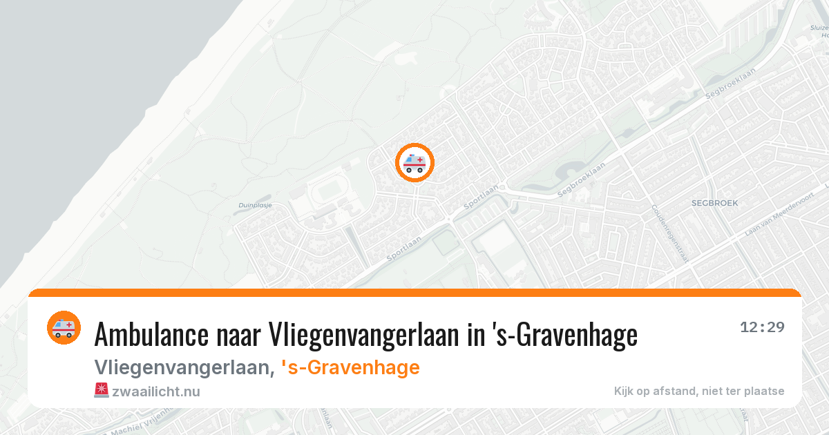 Ambulance naar Vliegenvangerlaan in 's-Gravenhage — 1 jun 2026