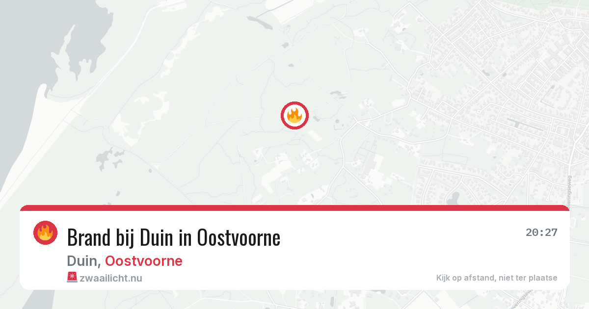 Brand bij Duin in Oostvoorne — 12 jul 2026