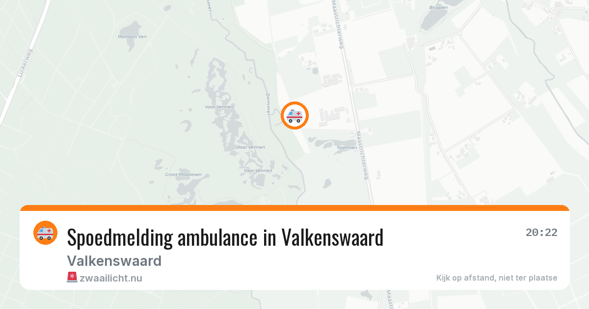 Spoedmelding ambulance in Valkenswaard — 21 jul 2026