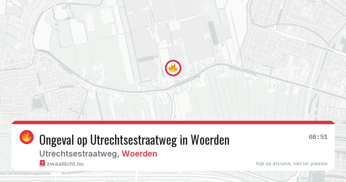 Ongeval op Utrechtsestraatweg in Woerden — 11 jul 2026