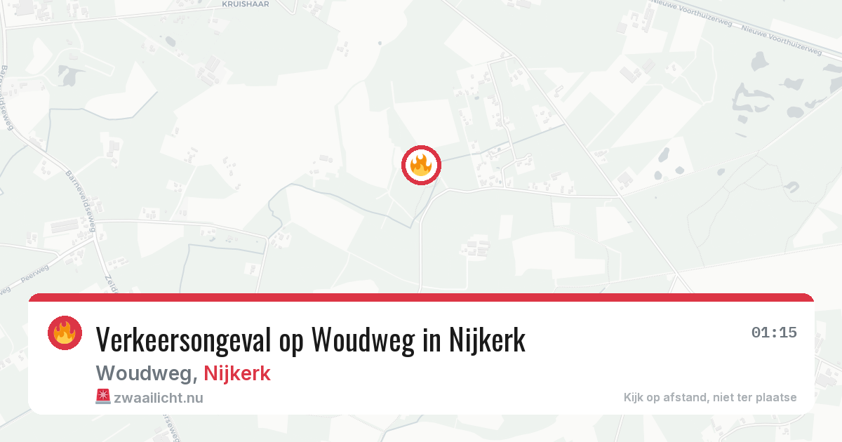 Verkeersongeval op Woudweg in Nijkerk — 17 jul 2026