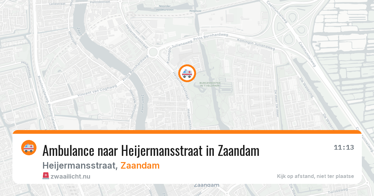Ambulance naar Heijermansstraat in Zaandam — 5 jun 2026