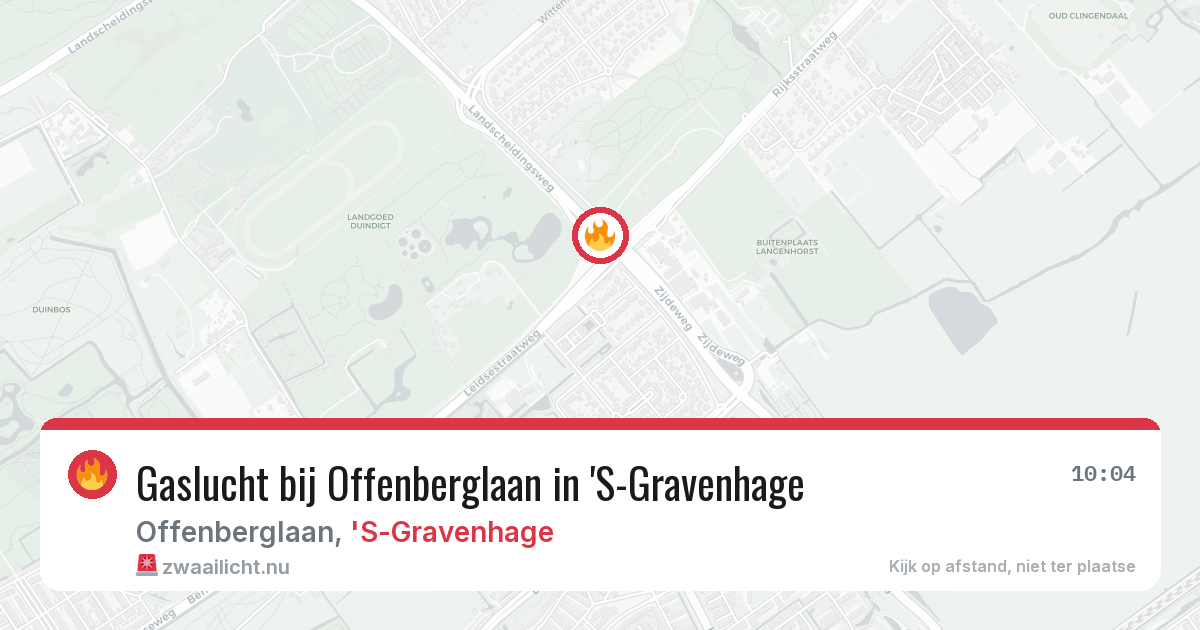 Gaslucht bij Offenberglaan in 'S-Gravenhage — 17 mrt 2026