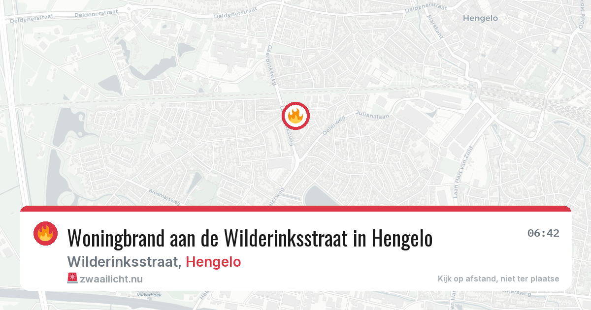 Woningbrand aan de Wilderinksstraat in Hengelo — 26 mei 2026