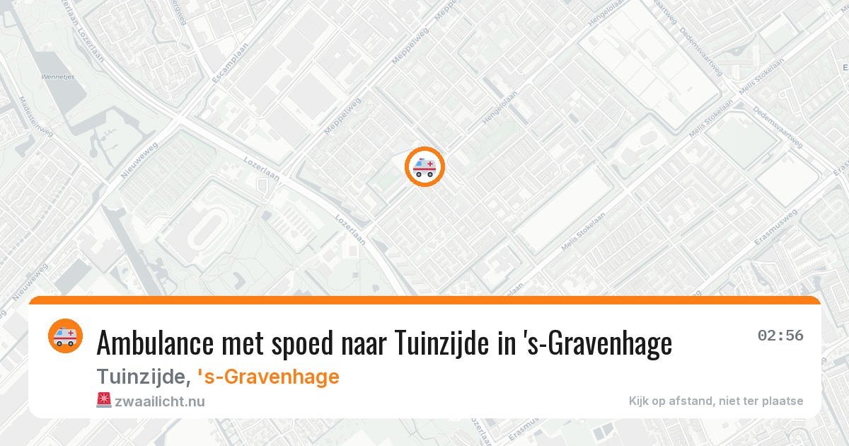 Ambulance met spoed naar Tuinzijde in 's-Gravenhage — 18 jul 2026