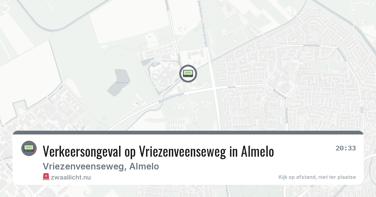 Verkeersongeval op Vriezenveenseweg in Almelo — 2 feb 2026