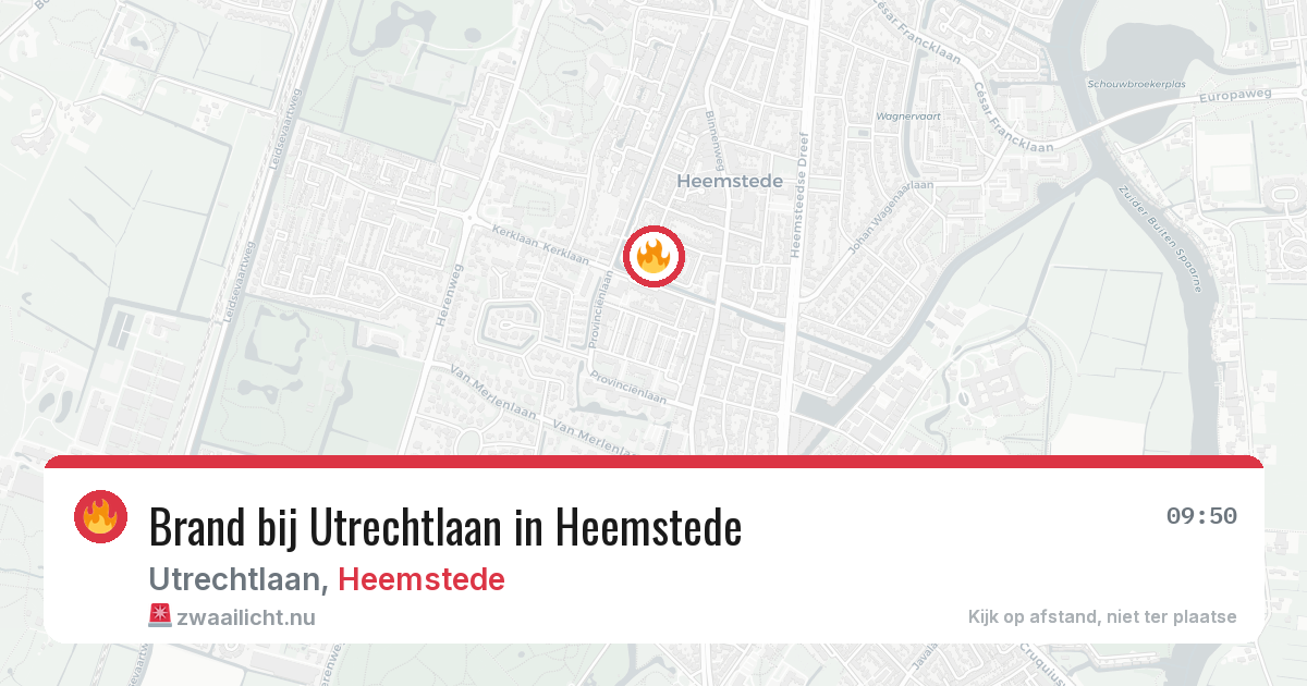 Brand bij Utrechtlaan in Heemstede — 30 mei 2026