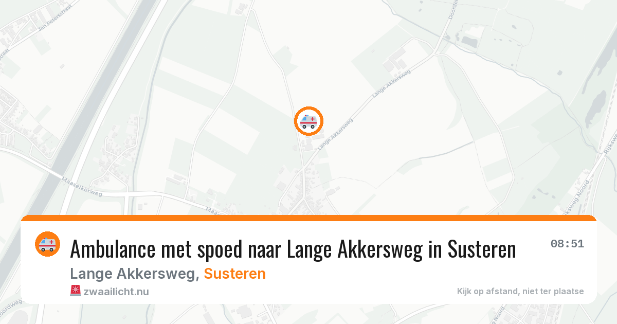 Ambulance met spoed naar Lange Akkersweg in Susteren — 21 apr 2026