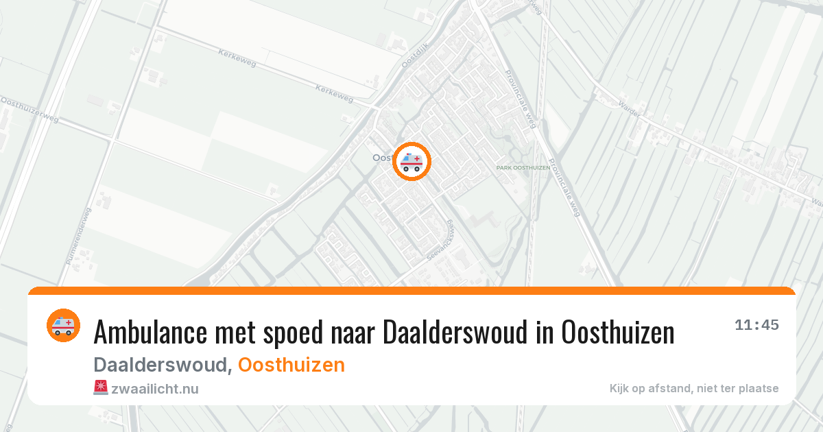Ambulance met spoed naar Daalderswoud in Oosthuizen — 15 mrt 2026