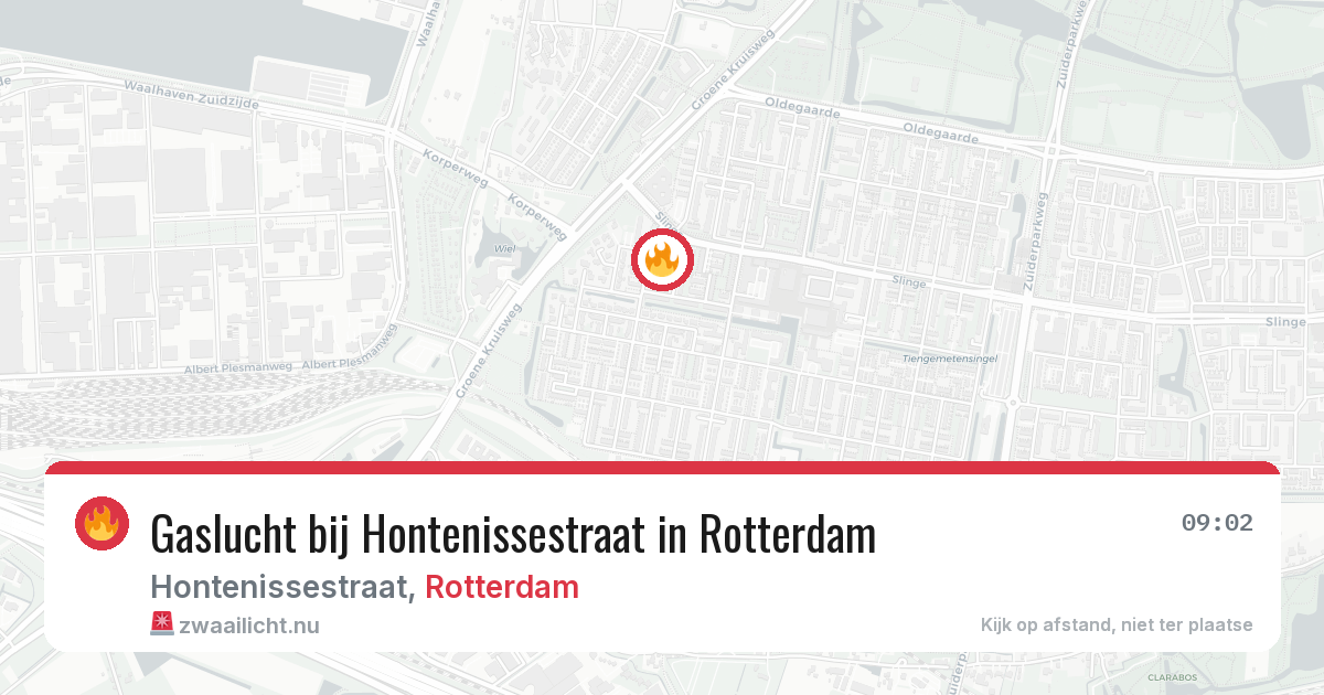 Gaslucht bij Hontenissestraat in Rotterdam — 1 apr 2026