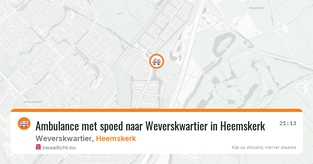 Ambulance met spoed naar Weverskwartier in Heemskerk — 15 apr 2026