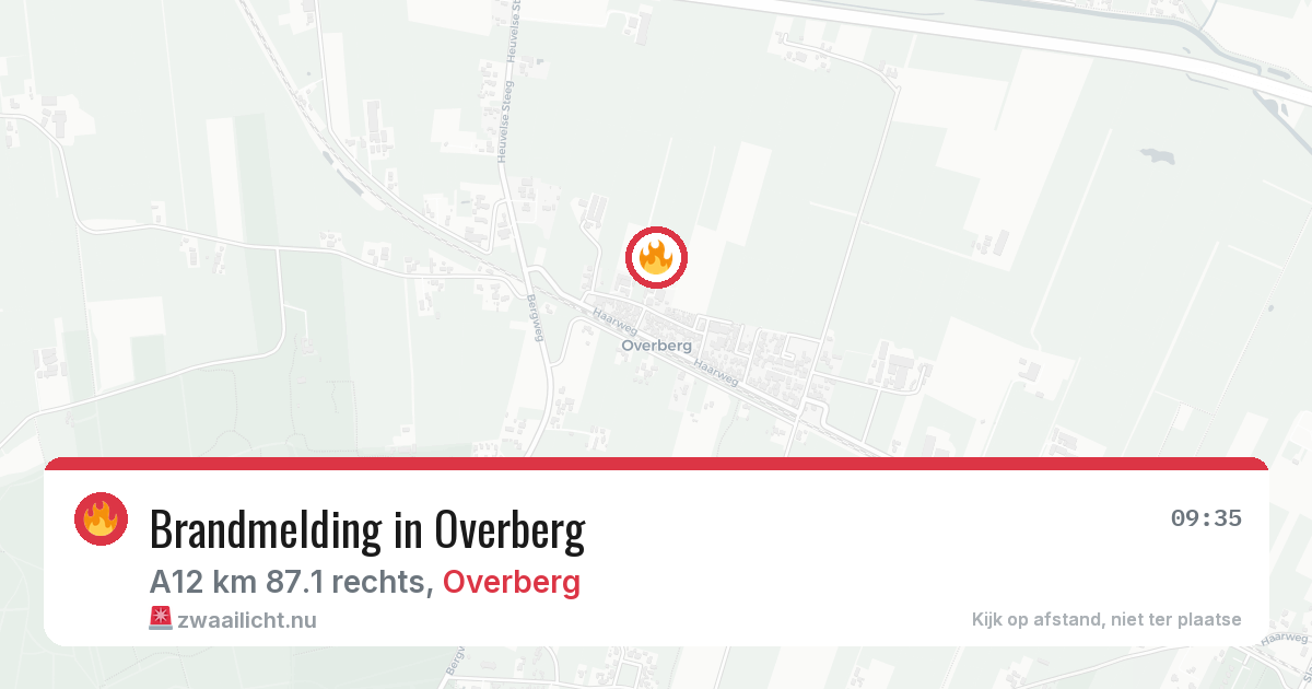 Brandmelding in Overberg — 23 mrt 2026