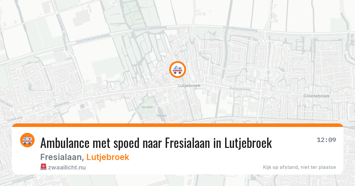 Ambulance met spoed naar Fresialaan in Lutjebroek — 24 jul 2026
