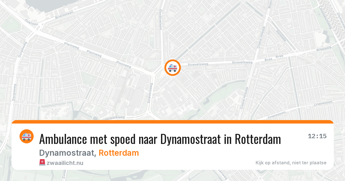 Ambulance met spoed naar Dynamostraat in Rotterdam — 19 mei 2026