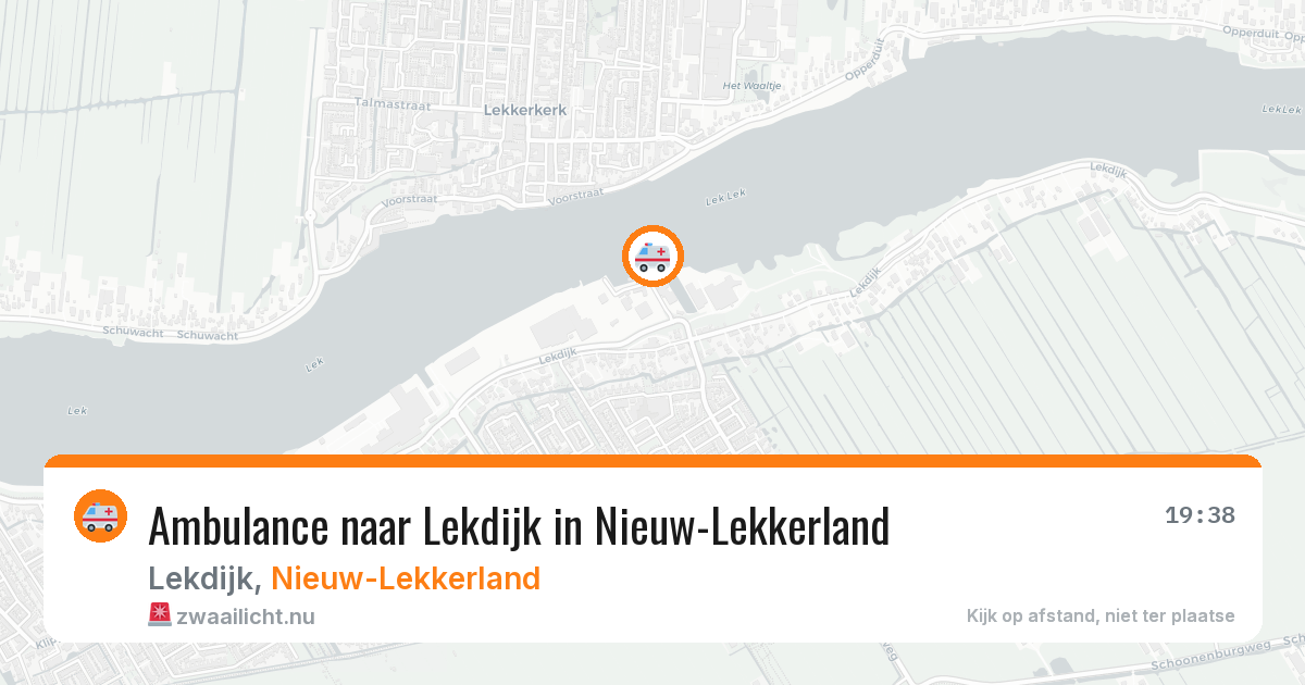 Ambulance naar Lekdijk in Nieuw-Lekkerland — 15 mrt 2026