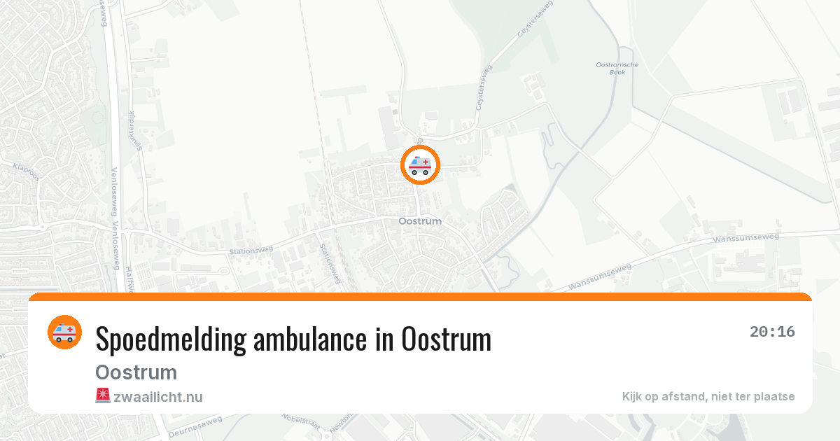 Spoedmelding ambulance in Oostrum — 11 jul 2026