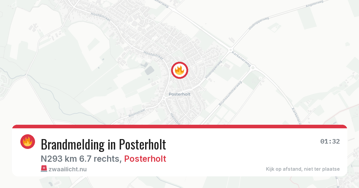 Brandmelding in Posterholt — 18 jun 2026