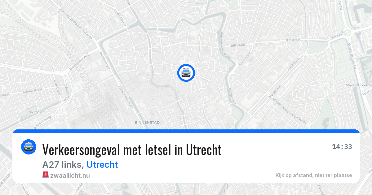 Verkeersongeval met letsel in Utrecht — 17 jan 2026