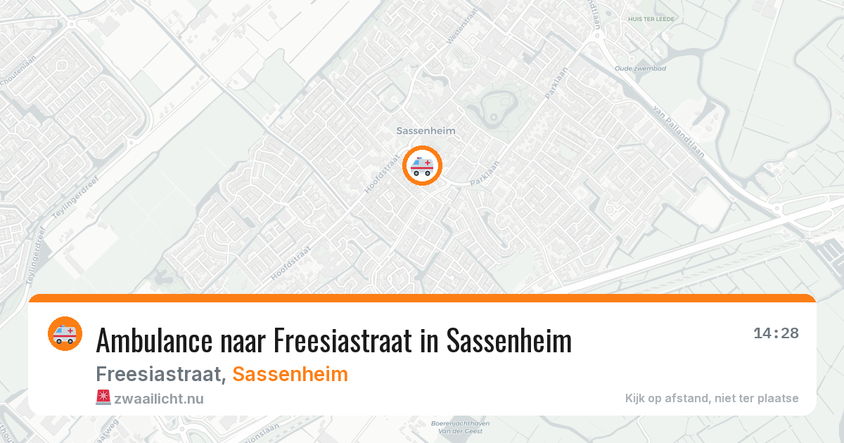 Ambulance naar Freesiastraat in Sassenheim — 7 jul 2026