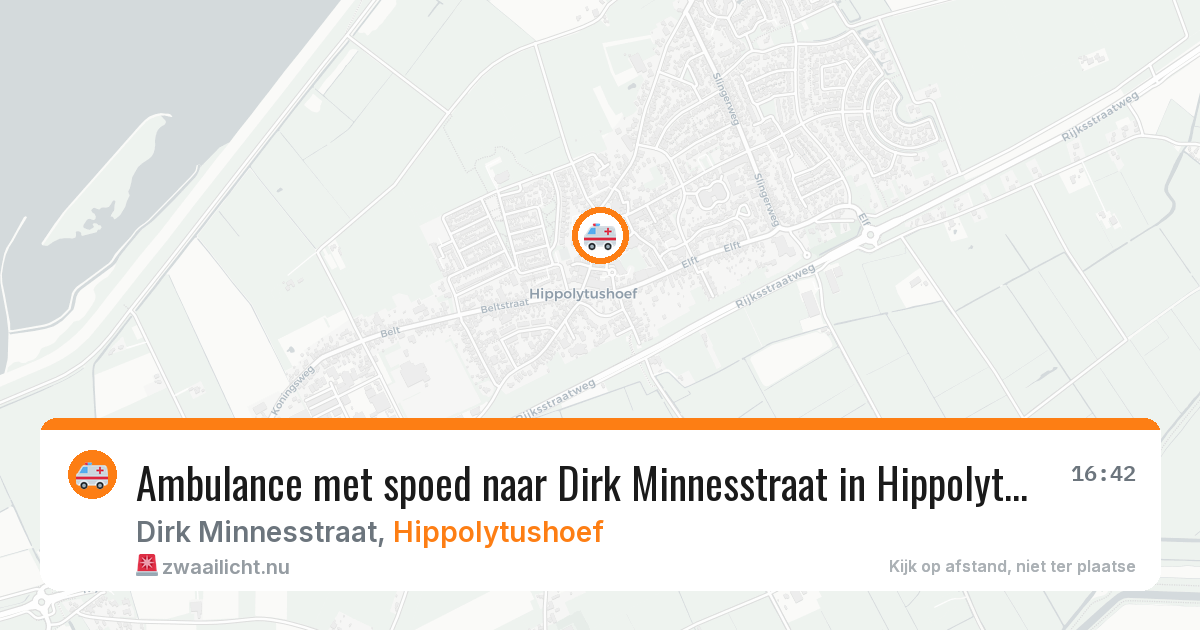 Ambulance met spoed naar Dirk Minnesstraat in Hippolytushoef — 11 jul 2026