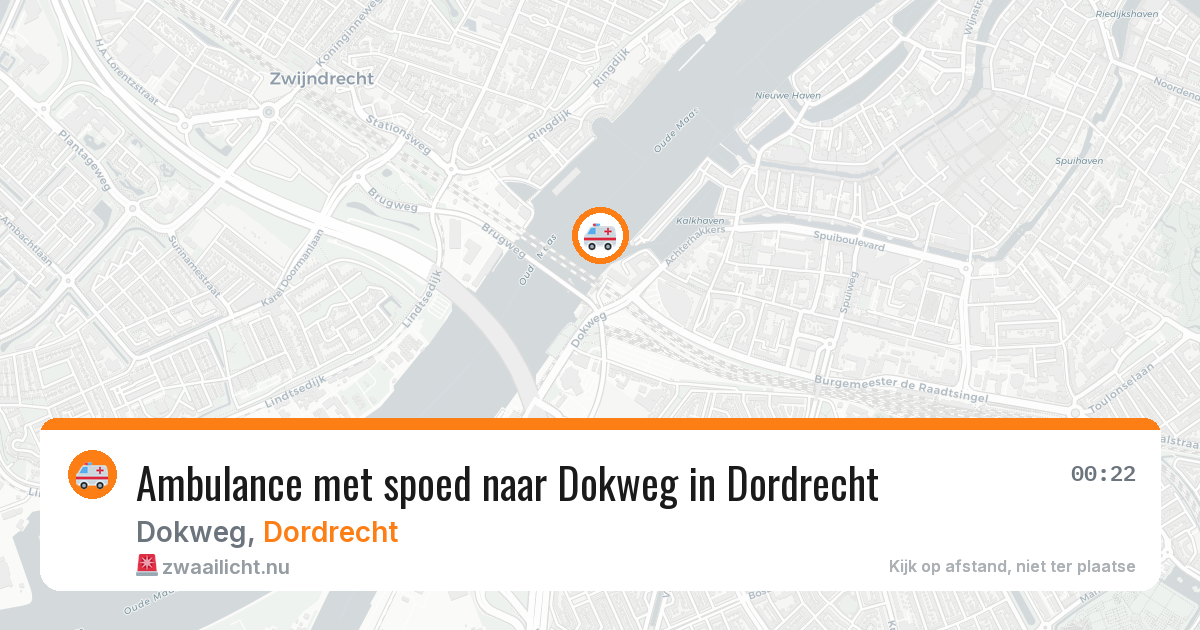 Ambulance met spoed naar Dokweg in Dordrecht — 11 jul 2026