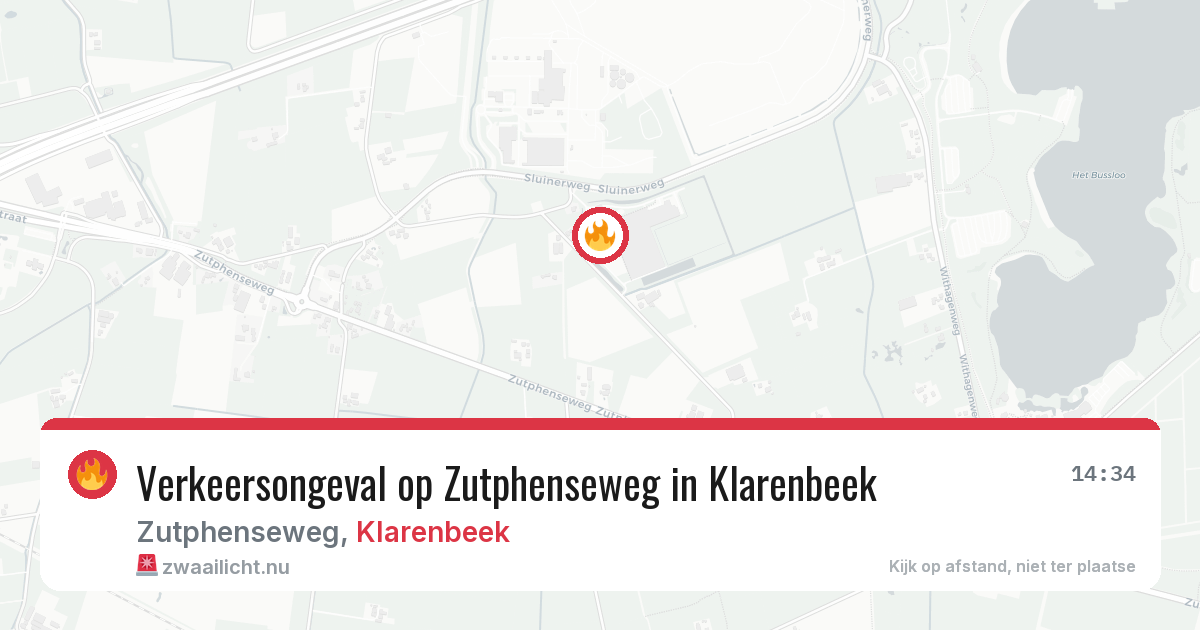 Verkeersongeval op Zutphenseweg in Klarenbeek — 11 mrt 2026